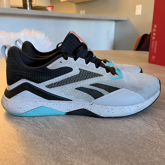 Reebok Nanoflex TR V2 Cross Trainer. Black /Pure Grey/Classic Teal - Picture 1 of 3